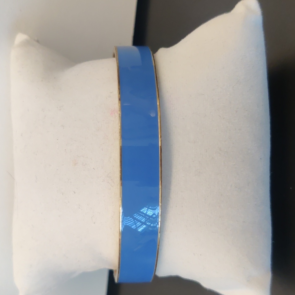 JCrew Excellent Condition blue enamel bangle bracelet, Stamped Inside J CREW.